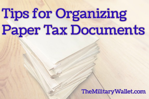 Organizing Paper Tax Documents