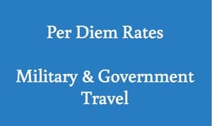 per diem rates military and government travel